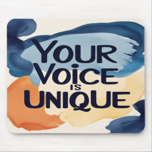 Deine Stimme ist einzigartig Mousepad