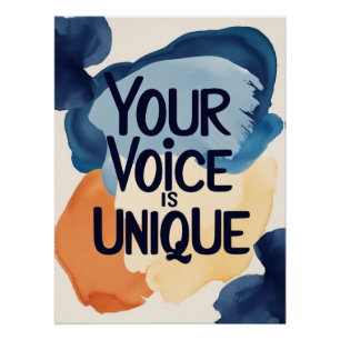 Deine Stimme ist einzigartig Option 2 Poster