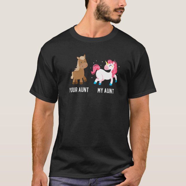 Deine Tante gegen meine Tante Magisches Einhorn Ph T-Shirt (Vorderseite)
