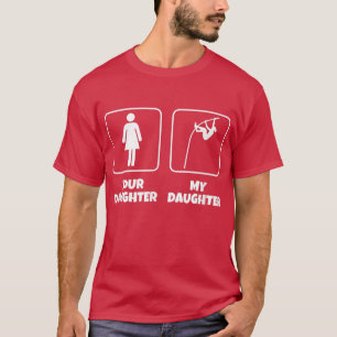 Deine Tochter, meine Tochter, Funny Pole Vault T-Shirt