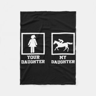 Deine Tochter Vs. Meine Tochter Funny Horrider 1 Fleecedecke