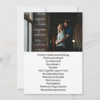 Deine Top-12-Hashtags-Foto verschobene Hochzeit