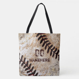 Deine Trikotnummer Name Vintage-Look Baseball-Tasc