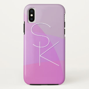 Deine überlappenden Initialen Moderne rosa Geome Case-Mate iPhone Hülle