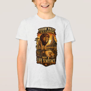 Deine Vergangenheit ist eine Lektion Motivationszi Tri-Blend Shirt