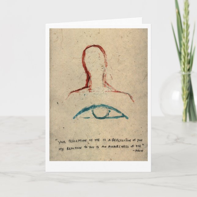 Deine Wahrnehmung von mir reflektiert dich. Karte (Vorderseite)