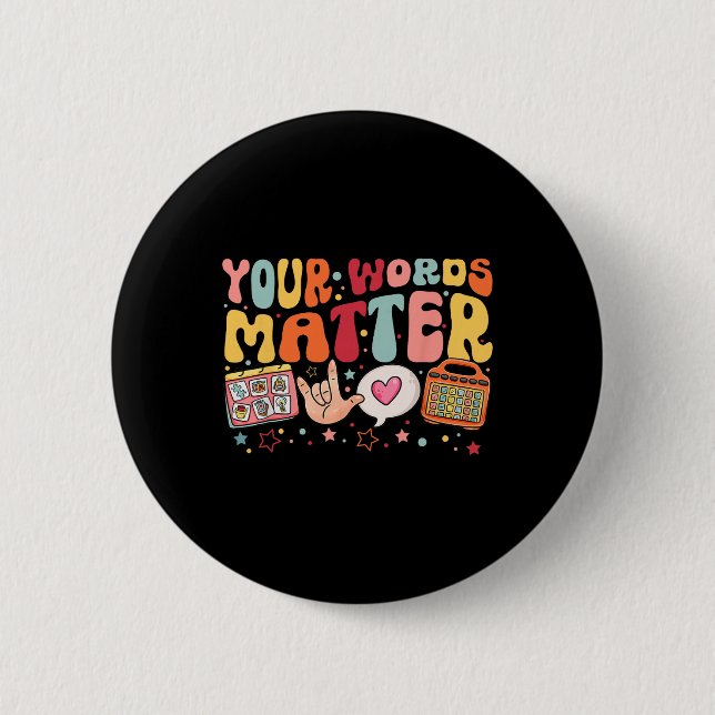 Deine Worte Problem Sprachtherapie Sprachpathologi Button (Vorderseite)