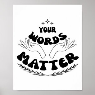 Deine Worte sind wichtig Sweatshirt, Sprache Poster