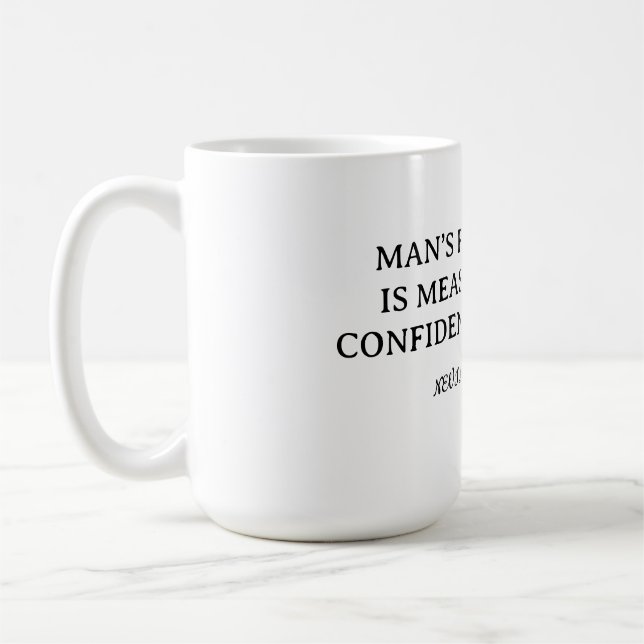 Deinen Glauben messen Kaffeetasse (Links)