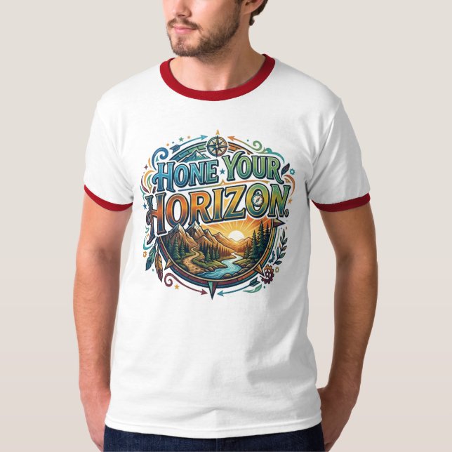 Deinen Horizont Schärfen T-Shirt (Vorderseite)