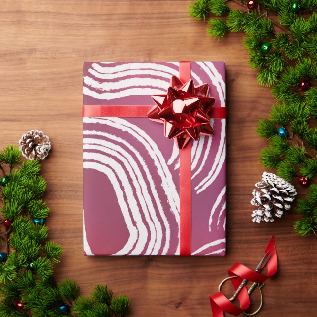 Deinen Stempel in Rosa setzen Geschenkpapier (Feiertagsgeschenk)