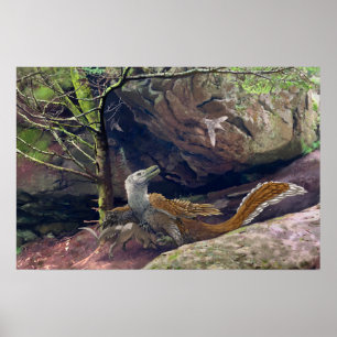 Deinonychus-Beuterestriktion Redux-Druck Poster