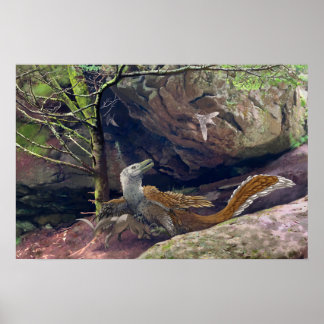 Deinonychus-Beuterestriktion Redux-Druck Poster