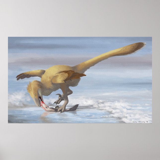Deinonychus Sushi Print Poster (Vorne)