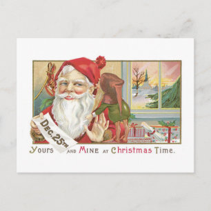 Deins und Meins zur Weihnachtszeit Feiertagspostkarte