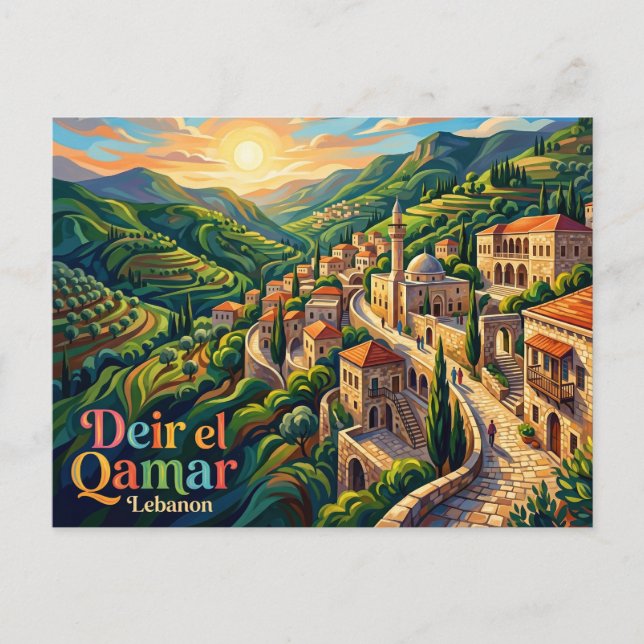 Deir el Qamar Libanon Postkarte (Vorderseite)