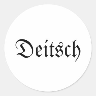 Deitsch Runde Aufkleber
