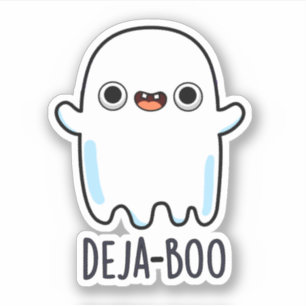 Deja Boo Funny Ghost Pun Aufkleber