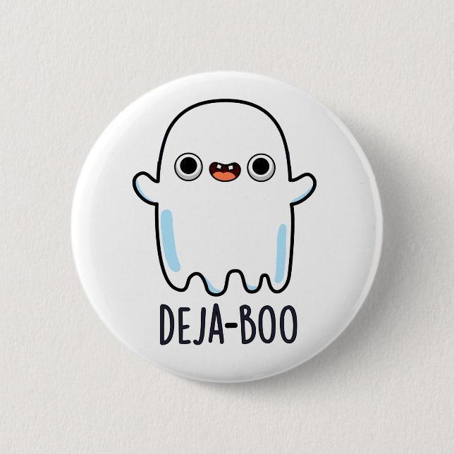 Deja Boo Funny Ghost Pun Button (Vorderseite)