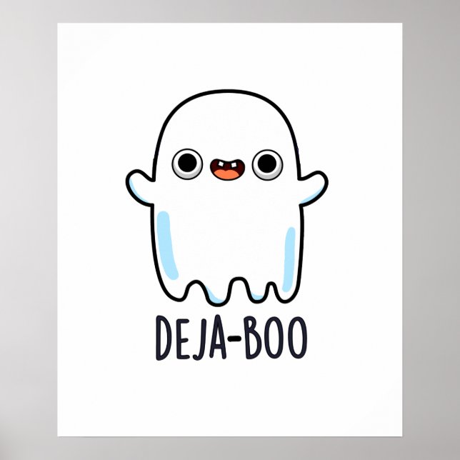 Deja Boo Niedlich Halloween Ghost Pun Poster (Vorne)