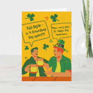Deja Brew Funny St Patricks Day Typ Bar Card Karte