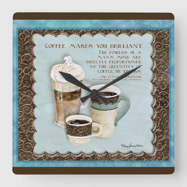 Deja Gebräu-Kaffee stellt Sie glänzende Uhr her (Vorderseite)