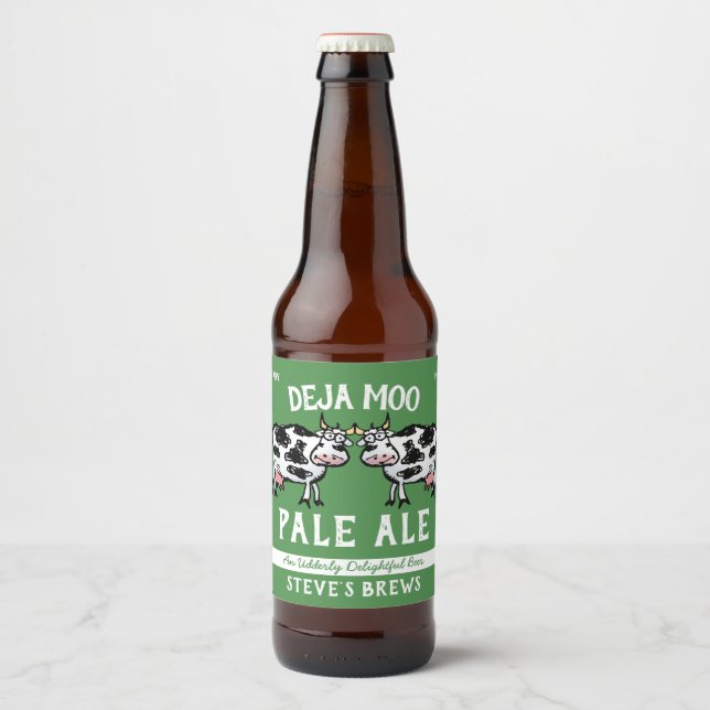 Deja Moo Funny Cow Bierflaschenetikett (Vorderseite)