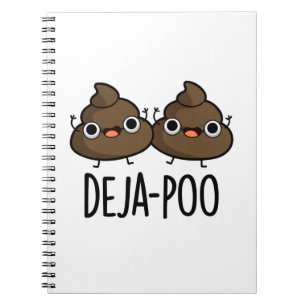 Deja Poo Funny Double Kack Pun Notizblock