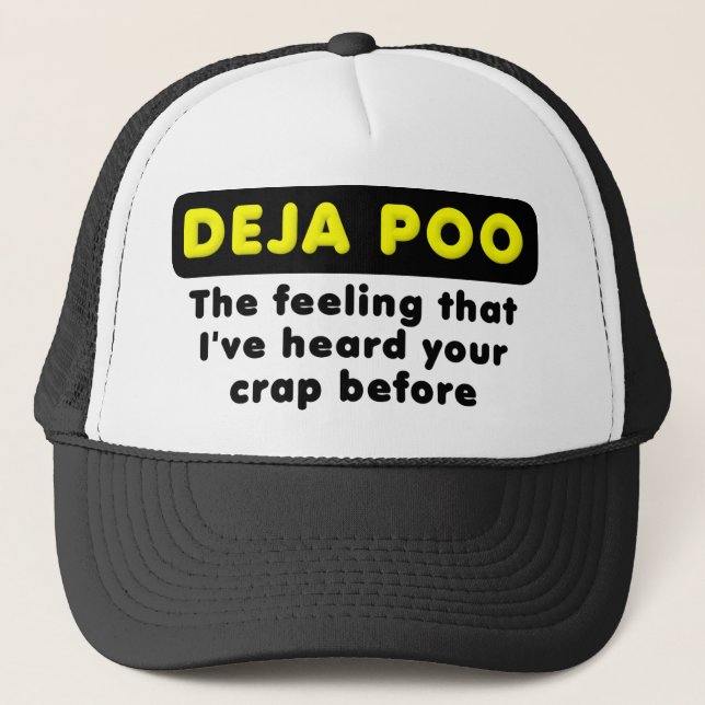Deja Poo Lustige Ballkappe Mütze (Vorderseite)