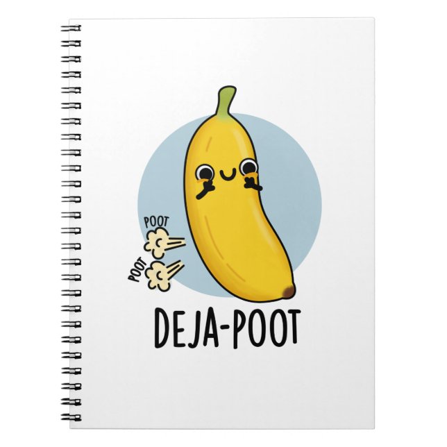 Deja-poot Funny Banana Doppelte Furz Puff Notizblock (Vorderseite)