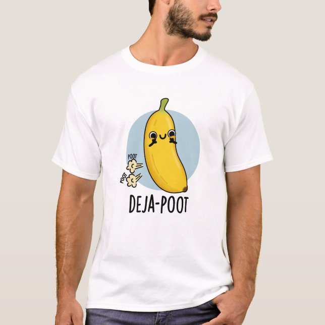 Deja-poot Funny Banana Doppelte Furz Puff T-Shirt (Vorderseite)