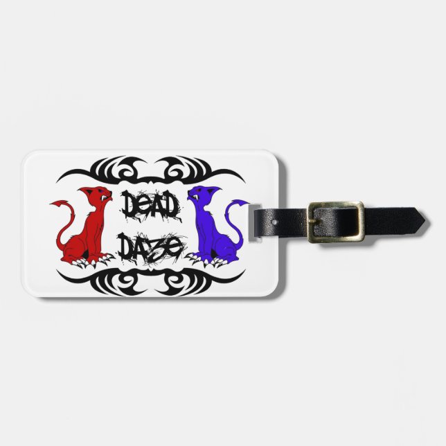 Deja Vu Cat Gepäckanhänger (Vorderseite horizontal)