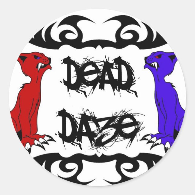 Deja Vu Cat Runder Aufkleber (Vorderseite)