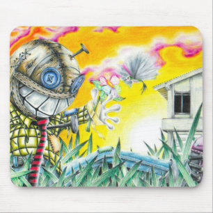 Deja Vudoo - Niedliches farbenfrohes Button Pinaco Mousepad