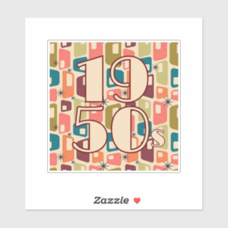 Dekade-Design der 1950er Jahre Aufkleber