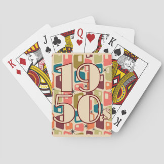 Dekade-Design der 1950er Jahre Spielkarten