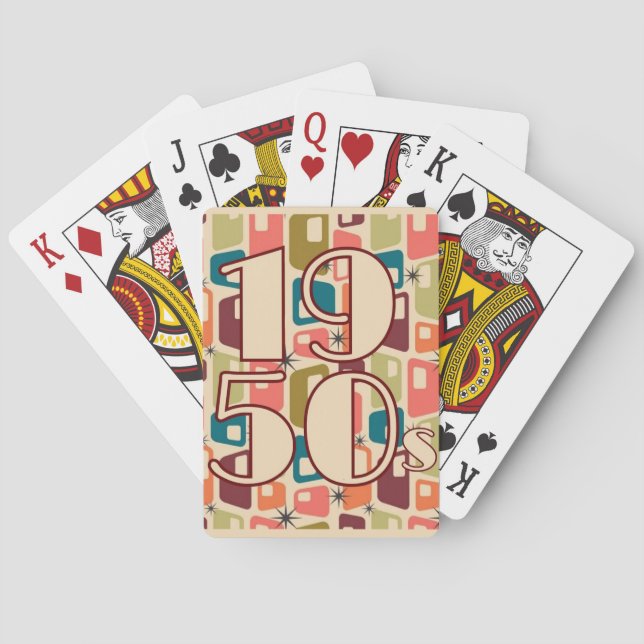 Dekade-Design der 1950er Jahre Spielkarten (Rückseite)