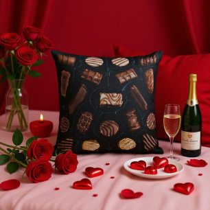 Dekadent Delights Chocolate Pattern Throw Kissen