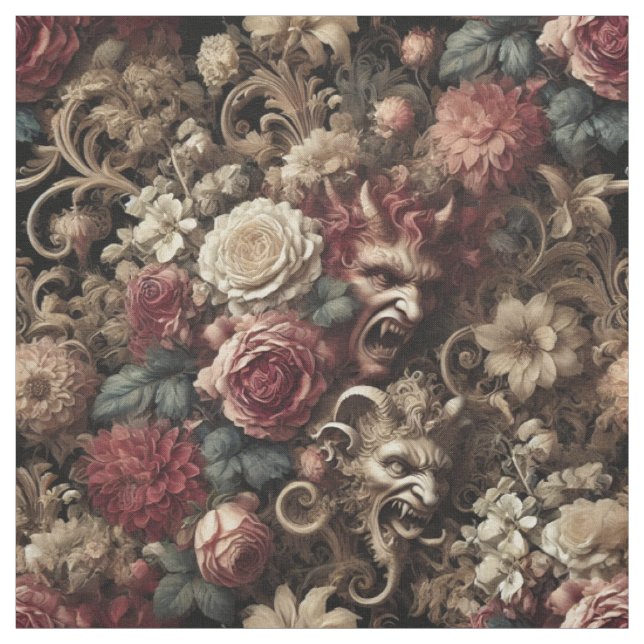 Dekadent Devilry - Gothic Statement Tile Stoff (Muster)