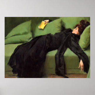 Dekadent junge Frau nach der Tanz Keramik Til Poster