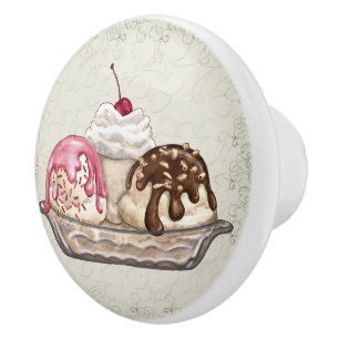 Dekadent Neopolitan Ice Cream Sundae Drawer Puls Keramikknauf