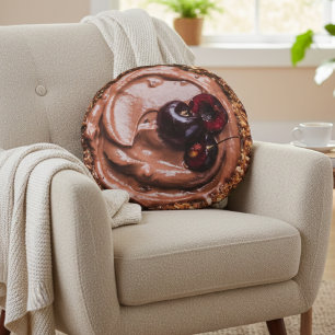 dekadente Chocolate Cherry Dessert Throw Kissen