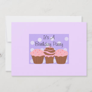 Dekadente Cupcakes Geburtstagsparty Einladung