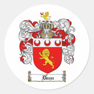 DEKAN FAMILIENWAPPEN - DEKAN WAPPEN RUNDER AUFKLEBER