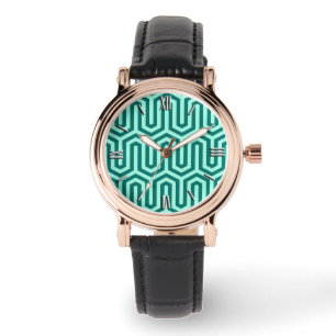 Deko ägyptisches Motiv - Türkis und Aqua Armbanduhr