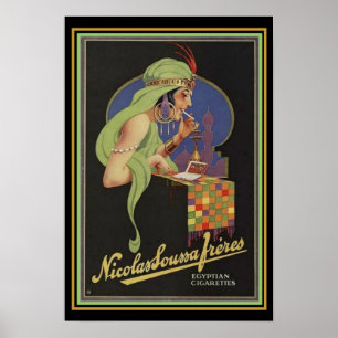 Deko ägyptisches Zigaretten-Werbeplakat 13x19