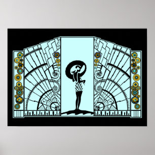 Deko am Meer - Aqua & Yellow - Print/Poster