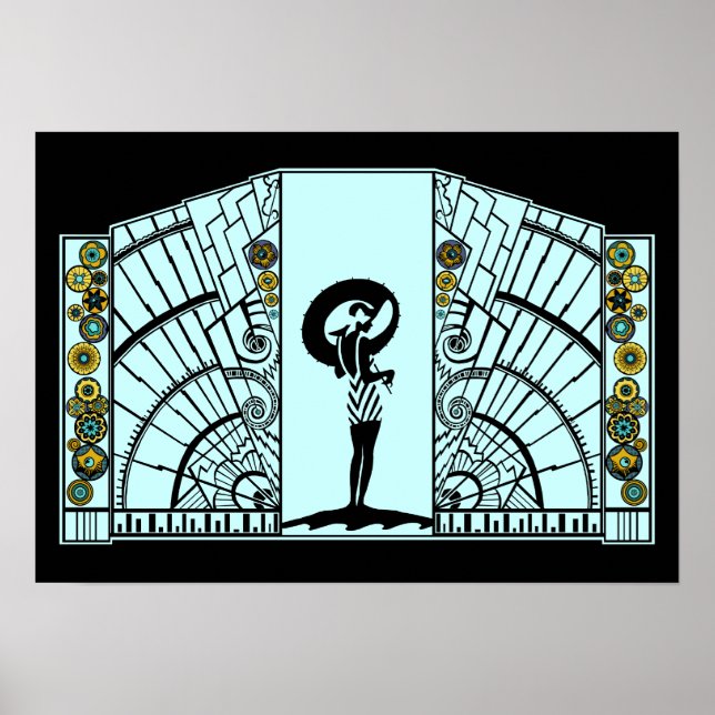 Deko am Meer - Aqua & Yellow - Print/Poster (Vorne)