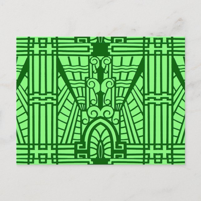 Deko Architectural Pattern, Light Jade Green Postkarte (Vorderseite)