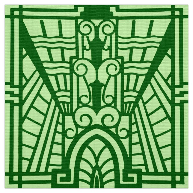 Deko Architectural Pattern, Light Jade Green Stoff (Muster)